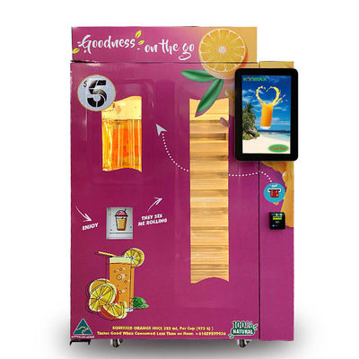 Pago Juice Vending Machine anaranjado del código de exploración de las tazas de papel de SASO