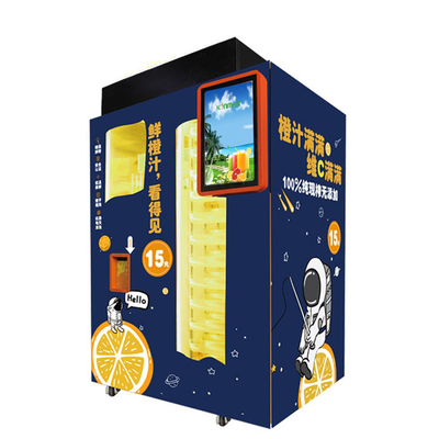 Máquina expendedora del zumo de naranja del pago con tarjeta de crédito con la función automática de la limpieza