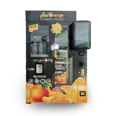 Sistema anaranjado de Juice Vending Machine With Cooling del pago de la nota