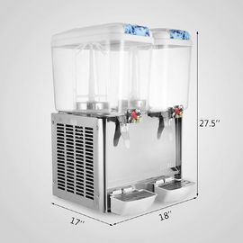 Los dos tanques que refrescan y que mezclan la máquina fría del dispensador de la bebida de la bebida para las barras hacen compras 18L×2