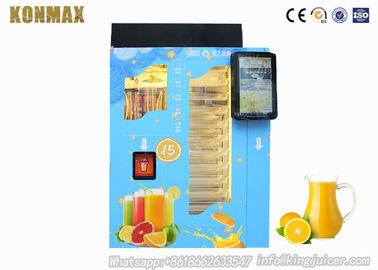Máquina expendedora exprimida fresca elegante del zumo de fruta, máquina expendedora anaranjada