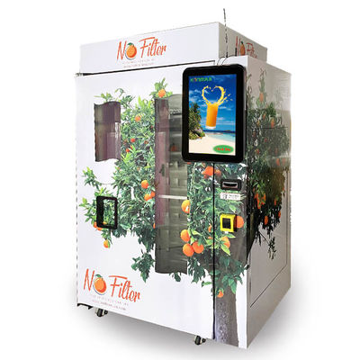 Pago al contado fresco automatizado centro comercial de la moneda de la máquina expendedora del zumo de naranja